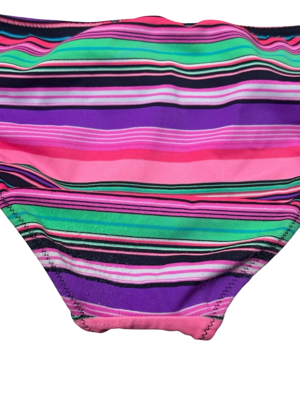 Victoria's Secret Multicolor Pink Purple Striped Bikini Set Top Small Bottom XS - Picture 7 of 10